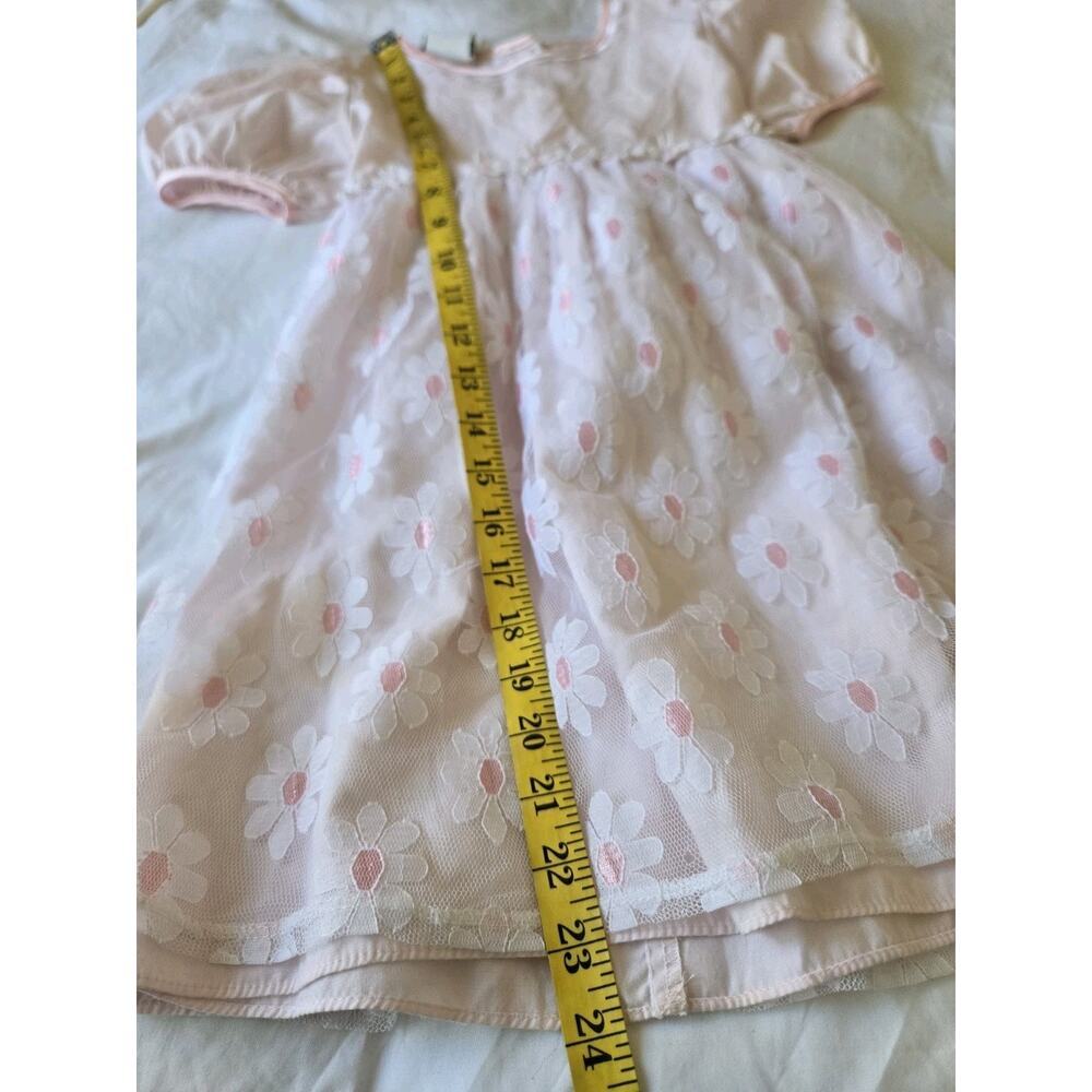 Vintage Jo Lene Pink Floral Lace Girls Dress Size 6x Tea Party Cottage Prairie - Picture 9 of 9